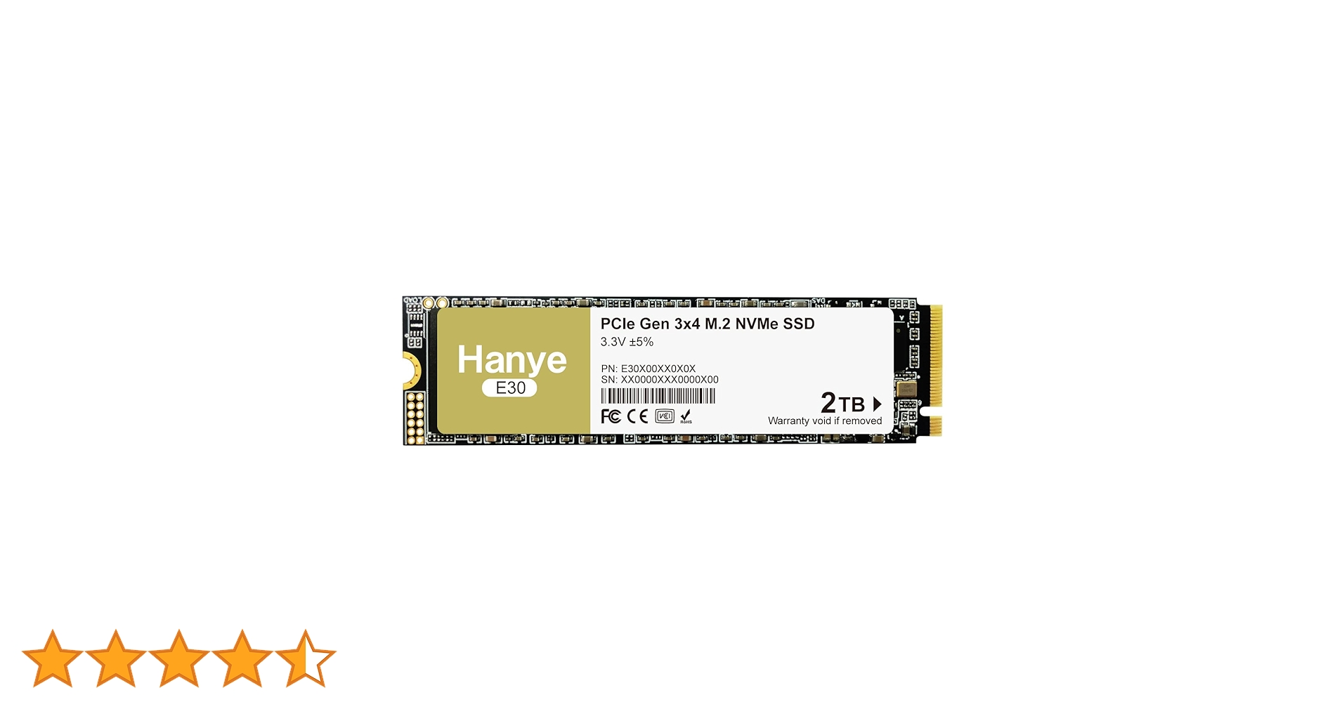 内蔵型SSD Hanye E30 2TB NVMe SSD Amazon.co.jp: Hanye 2TB 内蔵型SSD PCIe Gen3x4 NVMe M.2 2280 3400MB